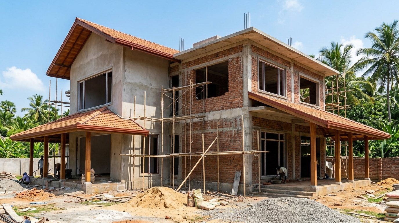 House construction in Sri Lanka